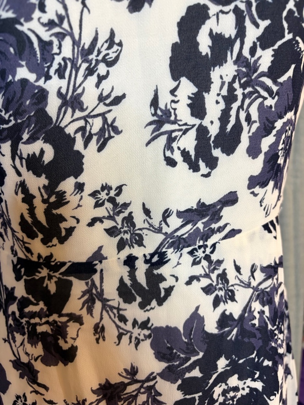 Reformation Cassandra Midi Dress Toile Print Navy White Size 10 - Picture 9 of 12